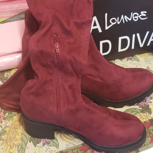 Wild Diva Lounge Vivica Lug Sole Platform Tall Boot sz 8.5, 10 NWT & Box - Picture 11 of 15